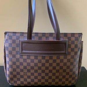 Authentic Louis Vuitton Ebene Damier PM Hand Bag
